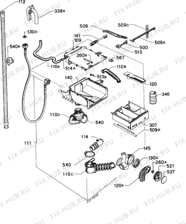 Взрыв-схема стиральной машины Zanussi ZF40P - Схема узла Hydraulic System 272